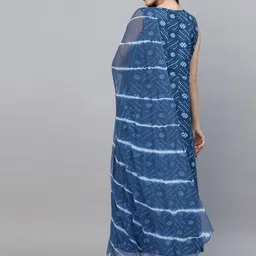 Stylum Bandhini Printed Gotta Patti Pure Cotton Kurta with Dupatta image 2