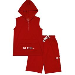 Gini and Jony Boys Typography Printed Hooded Sleeveless T-shirt With Shorts-picture-41