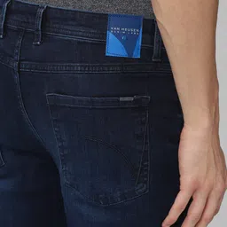 VAN HEUSEN DENIM LABS Men Navy Blue Slim Fit Heavy Fade Jeans image 5