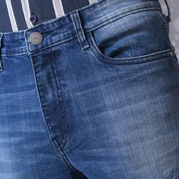 Campus Sutra Men Smart Slim Fit Clean Look Heavy Fade Stretchable Jeans image 5