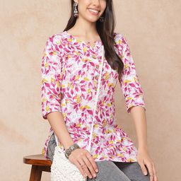 KALINI Floral Print Cotton Top-picture-28