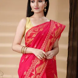 Ruuprekha Woven Design Zari Silk Cotton Khadi Saree image 5