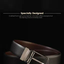 JND Men Leather Reversible Formal Belt image 4