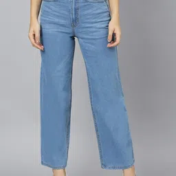 The Roadster Lifestyle Co Women Cotton Flared  Fit High Rise Stretchable Jeans-image-121