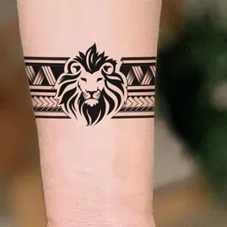 ORDERSHOCK Lion Hand Band Waterproof Temporary Tattoo image 4