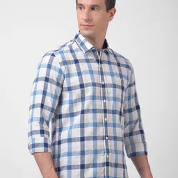 Numero Uno Men Buffalo Checked Spread Collar Cotton Casual Shirt image 5
