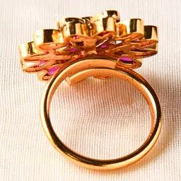 JAYPORE Gold-Plated Stone Studded Finger Ring image 4