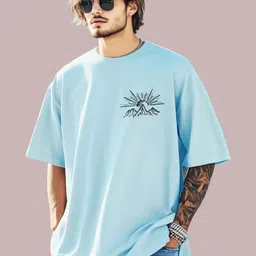 AUSK Graphic Printed Round Neck Cotton Oversized T-shirt image 2