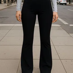 BROADSTAR Women Smart Bootcut High-Rise Flat-Front Regular Trousers-image-63