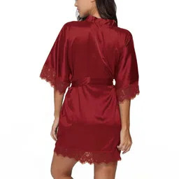 Samvar Women Maroon Baby Dolls image 2