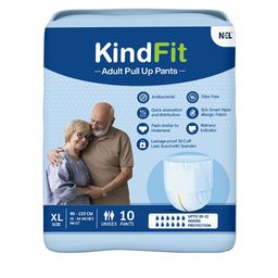 Kindfit 10 Pcs Antibacterial Leak Proof Adult Pull-Up Pants 10 Pads - XL-picture-0