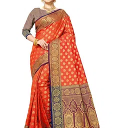 AKSH FASHION Multi Silk Blend Sarees-picture-39