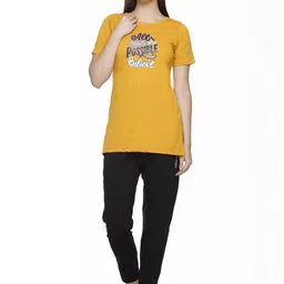 AMAHA FASHIONS Women Typography Printed T-shirt image 2