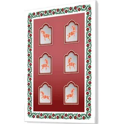 nestroots Maroon & White 1 Piece Canvas Religious Wall Paintings image 3