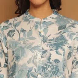 ARAVALII Floral Printed Straight Kurta image 5