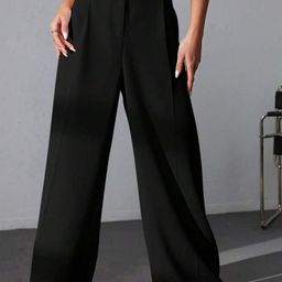 Next One Women Smart High-Rise Stretchable Easy Wash Loose Fit Parallel Trousers-picture-0