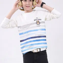 Monte Carlo Boys Striped Round Neck T-shirt-picture-23