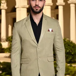 PRINTCULTR Notched Lapel Single-Breasted Blazer image 5