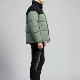 Mast & Harbour Men Mock Collar Solid Padded Jacket image 5