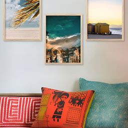 Kotart Brown & Blue 3 Pieces Printed Wooden Wall Arts-picture-36
