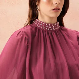 all about you Embellished High Neck Top image 4