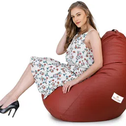 star 4XL Faux Leather Bean Bag for Adults with Premium Comfort Design Teardrop Bean Bag With Bean Filling image 2