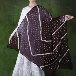 Exotic India Bandhani Printed Pure Cotton Dupatta image 3