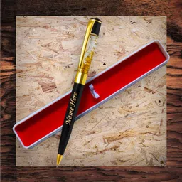 mizi craft Royal Gold-Black Pen With Your Name Ball Pen image 2