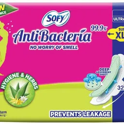 sofy Antibacterial Pads XL+ - (18) Sanitary Pad image 1