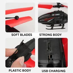 little finds RC Helicopter with Hand Gravity Sensor, Flying Toy with 3D Light & Safety Sensor image 3