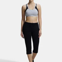 Jockey Wirefree Padded Cotton Full Coverage Racer Back Styling Active Bra-1380 image 4