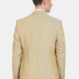 Arrow Men Kjaki-Coloured Solid Single-Breasted Casual Blazer image 2