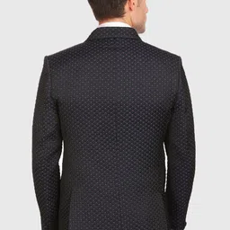 LUXURAZI Men Self-Design Slim-Fit Single-Breasted Formal Blazer image 3
