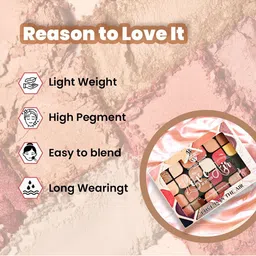 Adbeni Veeyomee Beauty 24 Color Highly Pigmented Eyeshadow Palette-21g-4 image 2