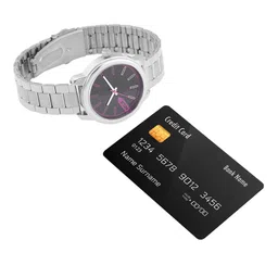 Helix Women Black Dial & Silver-Toned Bracelet Style Straps Analogue Watch TW048HL03 image 3