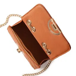 fastrack Women Quilted Sling Bag with Chain Strap image 5