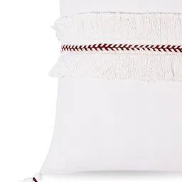 ANWYN 3 Pcs White Cotton Square Cushion Covers image 2