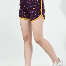 BAESD Women Pack of 3 Conversational Printed Pure Cotton Hot Pants Shorts image 4