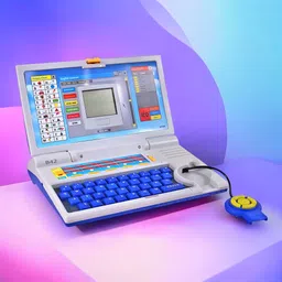 snm97 Educational English Learner Laptop with Mouse for Kids 20 Activity Games toy_48 image 1