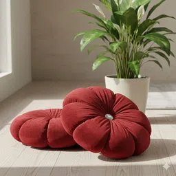 alden Microfibre Cushion Pack of 1 Solid Premium Round cushion image 4