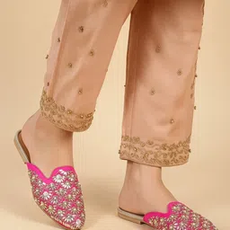 house of pataudi Ethnic Mule For Women-picture-10