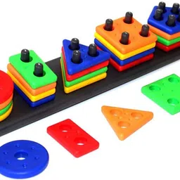 sukan tex Angle Geometric Blocks Stacker Shape Sorter Column Puzzle Stacking Set for Kids-picture-22