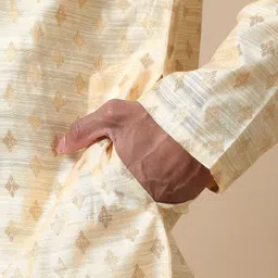 filori studio FILORI Ethnic Motifs Mandarin Collar Jacquard Straight Kurta image 2