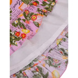 Wish Karo Girls Floral Print Fit & Flare Dress image 4