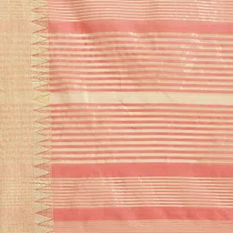 KALINI Coral & Golden Woven Design Saree image 2