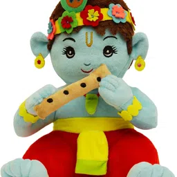 panda's box Mantra Chanting Musical Baby Krishna Plush Toy; Toddler Toy; Unique Gift - 20 cm-picture-17