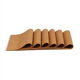 OBSESSIONS Camel Brown 6 Pieces Textured Heat Resistant Rectangle Table Placemats-image-65