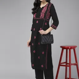 ADA Ethnic Motifs Embroidered Kurta image 5