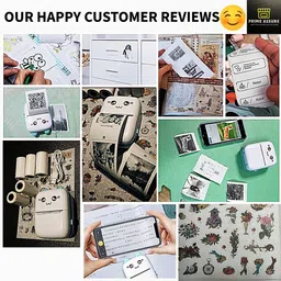 Wolcentra Mini Printer with 5 Rolls and Stickers, Mini Portable Inkless Pocket Printer Mini printer image 5