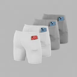 troopline Solid Men White, White, Grey, Grey Tights image 1